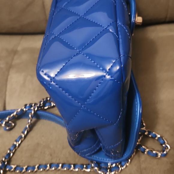 Chanel Patent Blue Medium Crossbody/ Shoulder Handbag 💙⚡️ - Picture 10 of 14